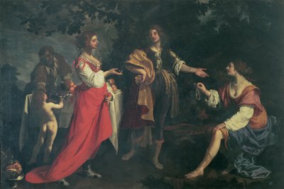 Angelica and the Moor, Medoro, 1634 by Orazio Fidani